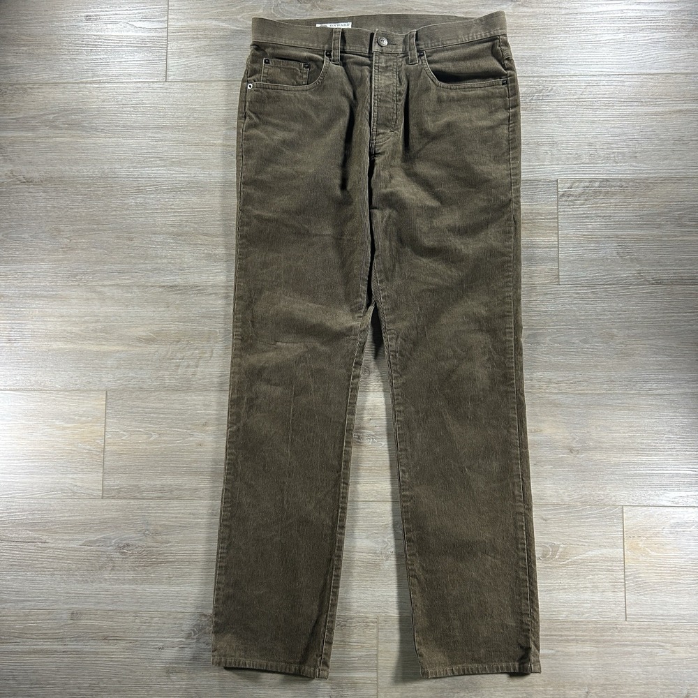 Onward Reserve Mens 34x32 Bedford Corduroy Five Pocket Pant Green Brown